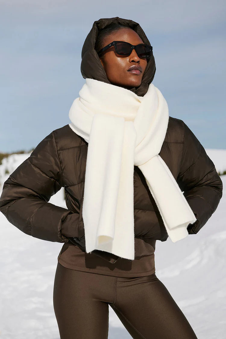 Écharpe Oversize En Laine Mérinos "new"