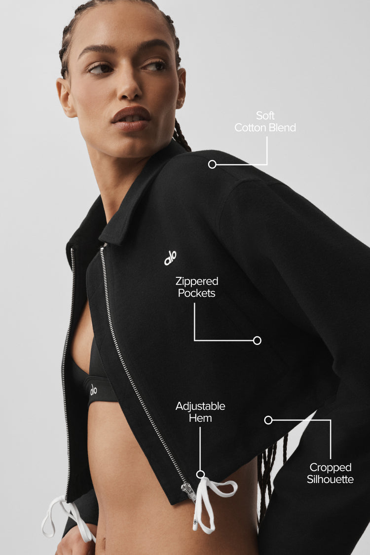 Cropped Fan Favorite Full Zip Jacket "new"