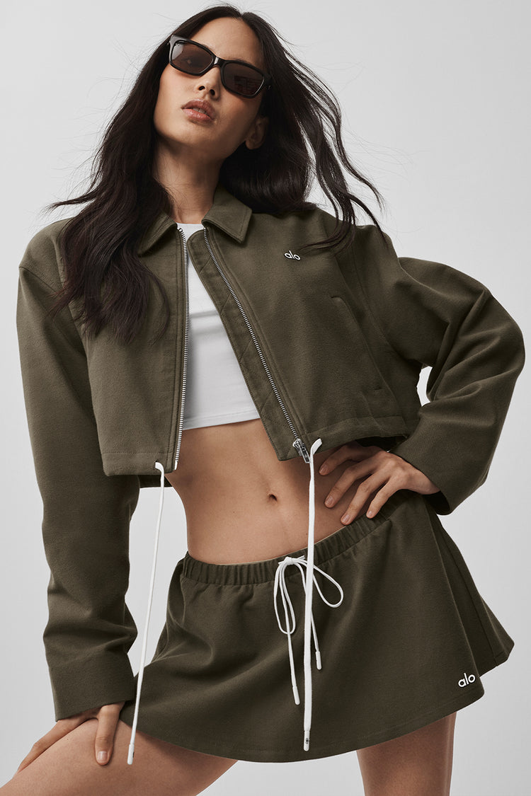 Cropped Fan Favorite Full Zip Jacket "new"