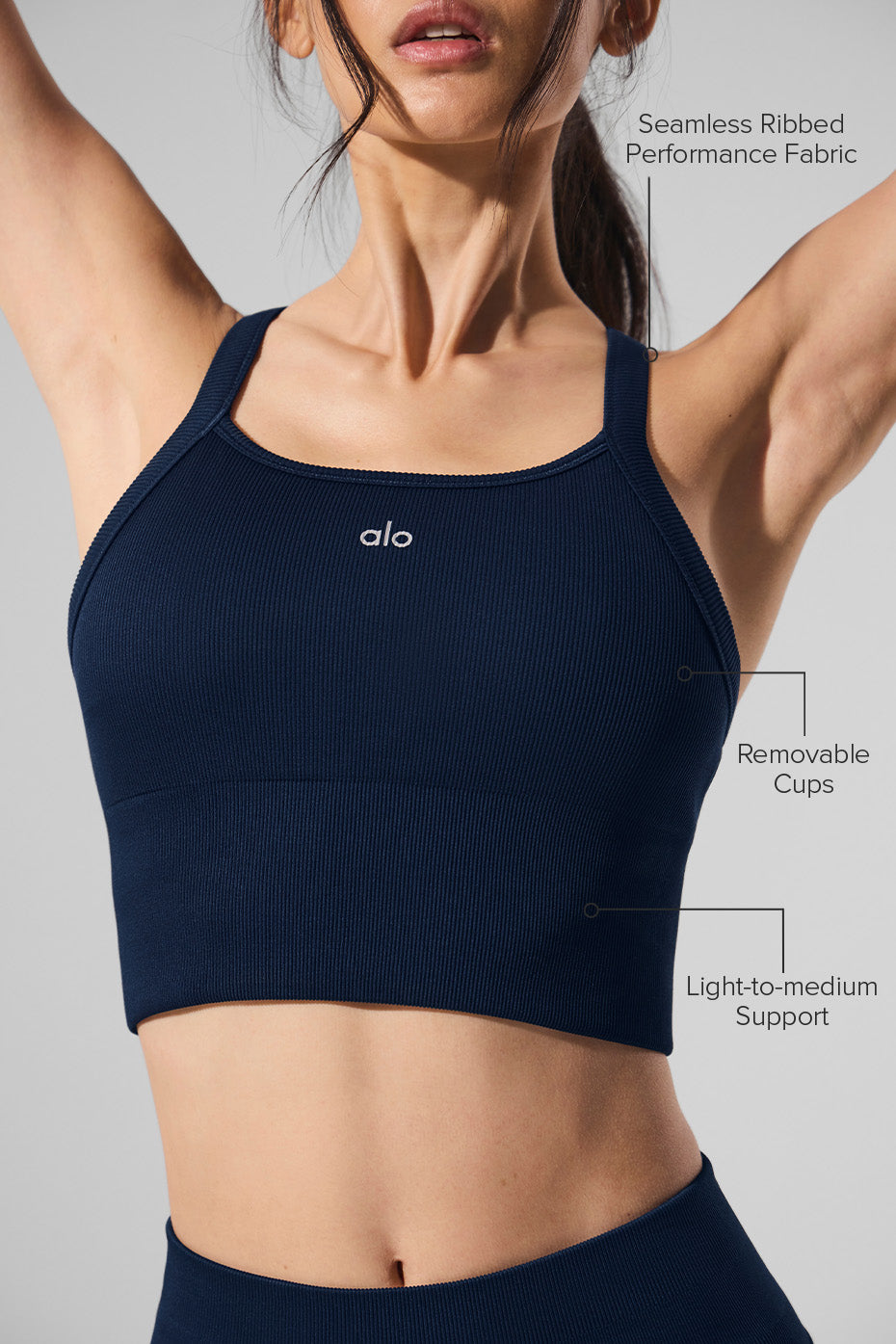Favorite seamless ribbed bra tank top